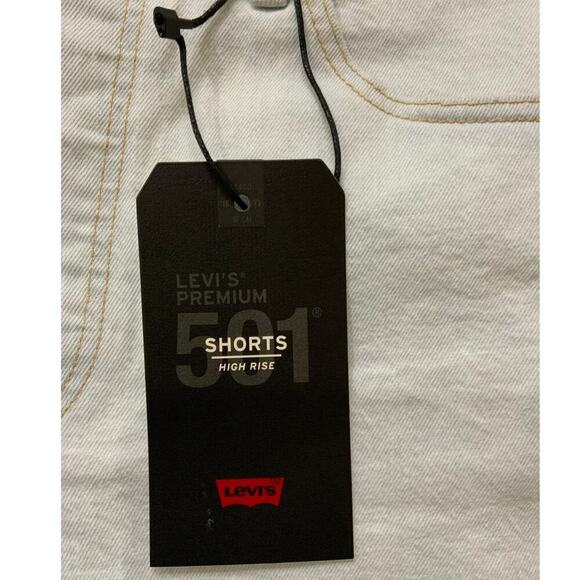 Levis Premium Jeans Short Womens 32 High Rise Button Fly Summer Sexy Denim NWT - Picture 10 of 12